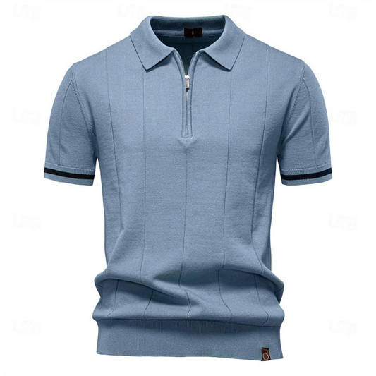 Elegantes Herren-Poloshirt mit Reißverschluss in modernem Design für Alltag und Büro