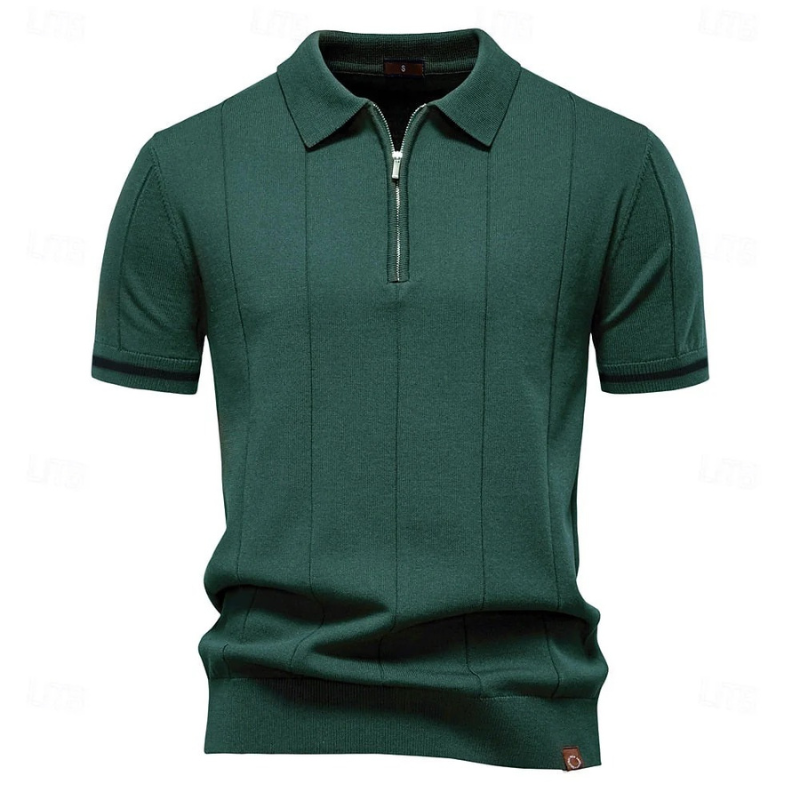 Elegantes Herren-Poloshirt mit Reißverschluss in modernem Design für Alltag und Büro