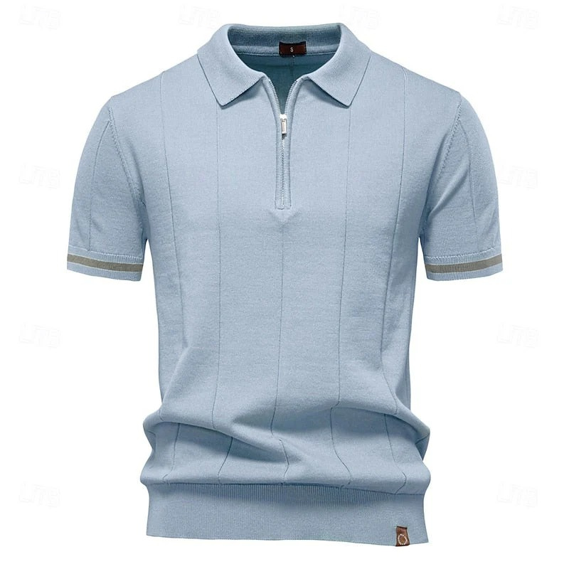 Elegantes Herren-Poloshirt mit Reißverschluss in modernem Design für Alltag und Büro