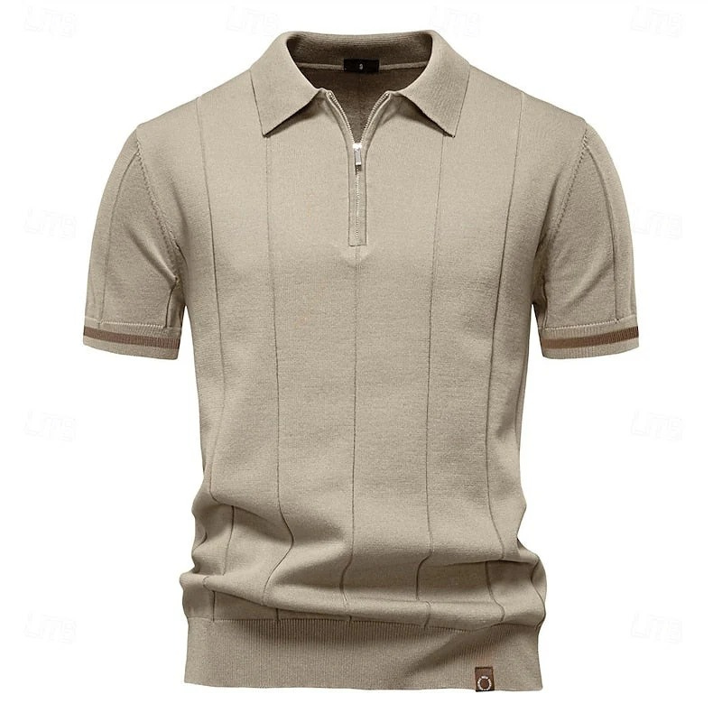 Elegantes Herren-Poloshirt mit Reißverschluss in modernem Design für Alltag und Büro