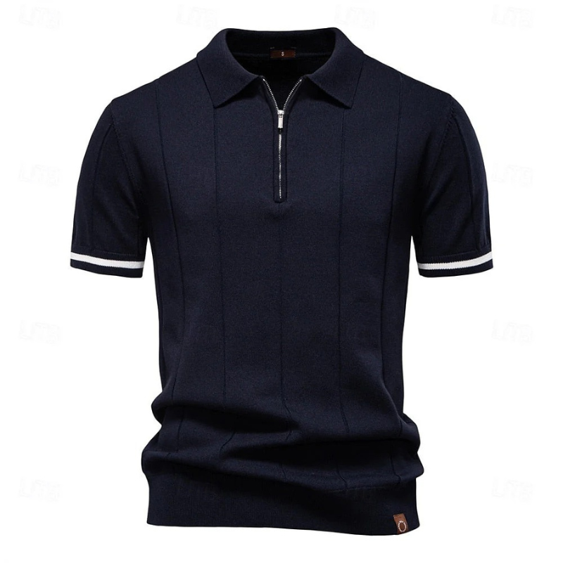 Elegantes Herren-Poloshirt mit Reißverschluss in modernem Design für Alltag und Büro
