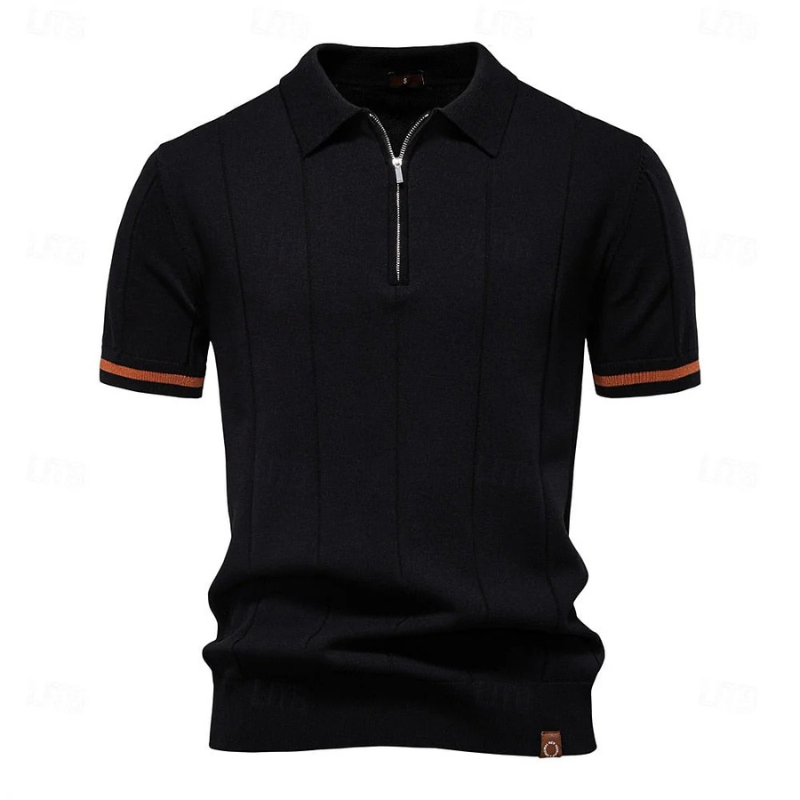 Elegantes Herren-Poloshirt mit Reißverschluss in modernem Design für Alltag und Büro
