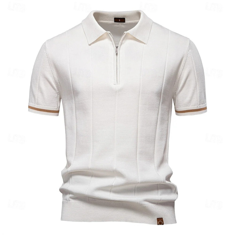 Elegantes Herren-Poloshirt mit Reißverschluss in modernem Design für Alltag und Büro