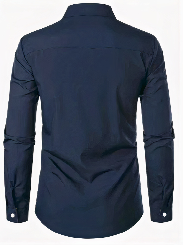 Elegantes Langarmhemd für Herren in klassischem Design für Alltag und Büro
