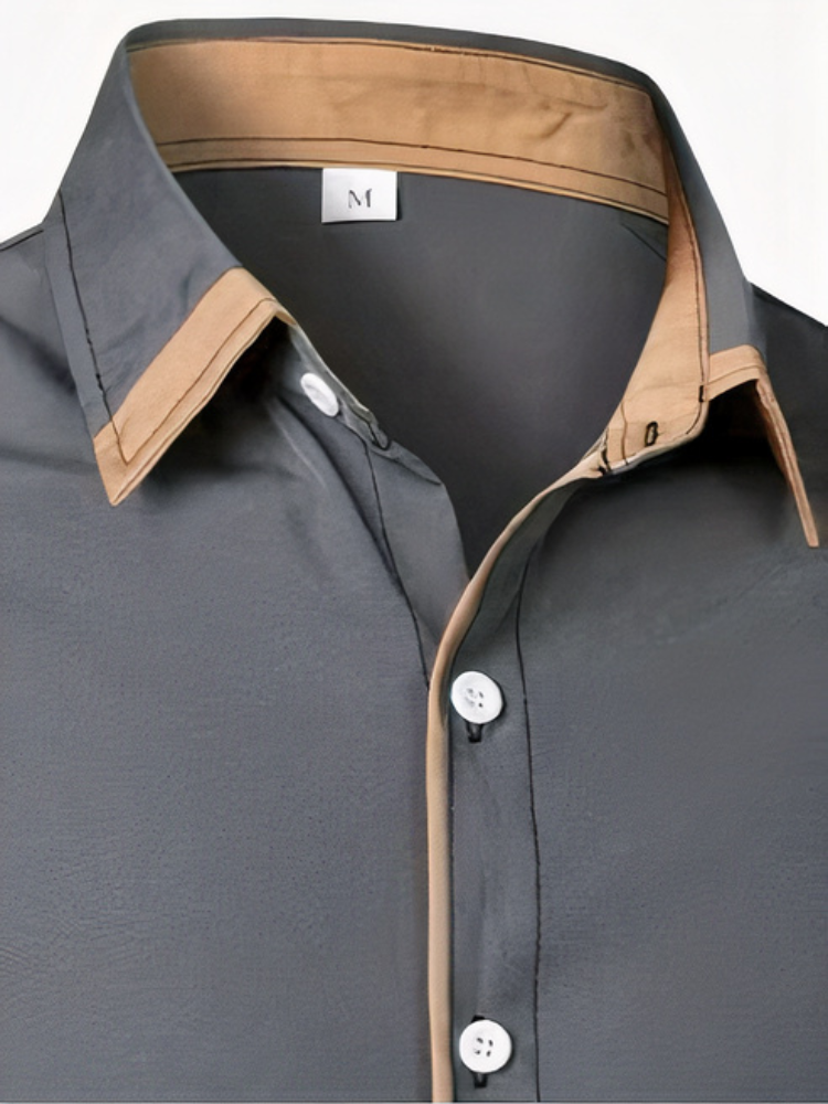 Elegantes Langarmhemd für Herren in klassischem Design für Alltag und Büro