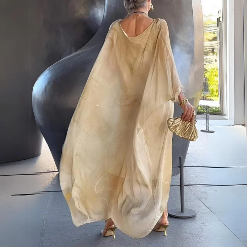 Elegantes langes Vintage-Kleid für Damen in fließender Silhouette für festliche und alltägliche Anlässe
