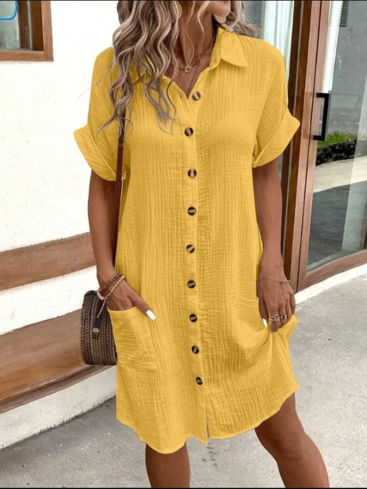  Elegantes Sommer-Hemdkleid für Damen in modernem Design für vielseitige Looks









