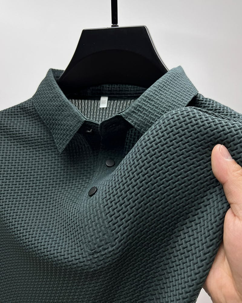 Elegantes strukturiertes Poloshirt für Herren in modernem Design für vielseitige Outfits