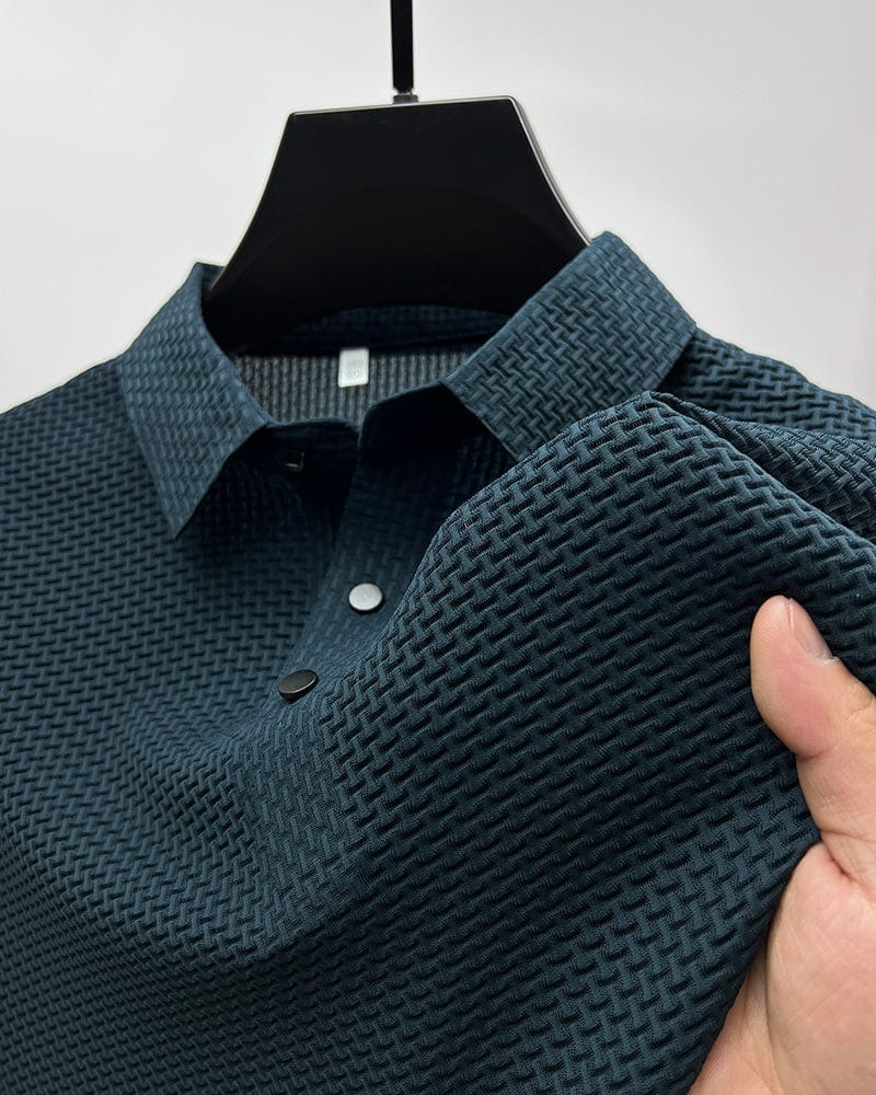 Elegantes strukturiertes Poloshirt für Herren in modernem Design für vielseitige Outfits