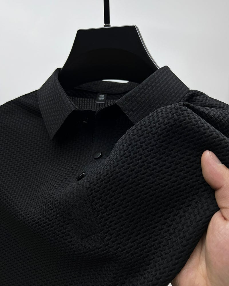 Elegantes strukturiertes Poloshirt für Herren in modernem Design für vielseitige Outfits