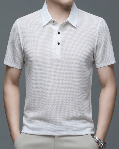 Elegantes strukturiertes Poloshirt für Herren in modernem Design für vielseitige Outfits