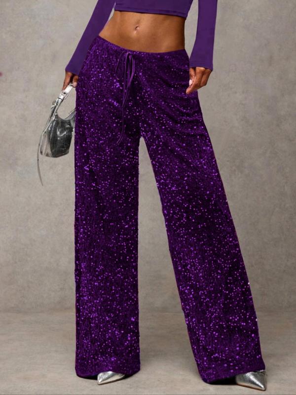 Elegante Hose mit Pailletten und elastischem Bund für Damen | Soléna