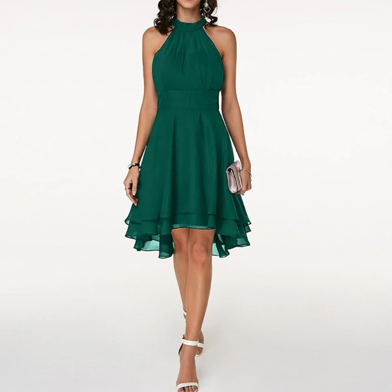 Fließendes Neckholderkleid für Damen in elegantem, sommerlichen Design