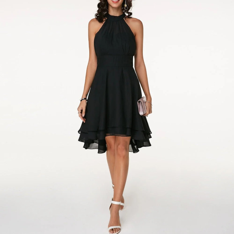 Fließendes Neckholderkleid für Damen in elegantem, sommerlichen Design
