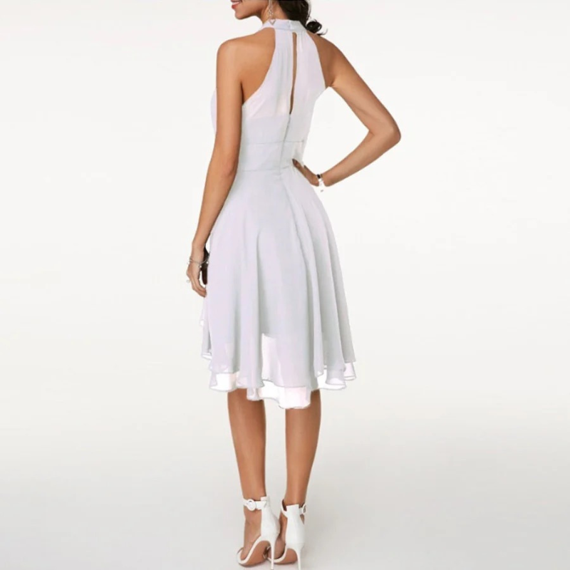 Fließendes Neckholderkleid für Damen in elegantem, sommerlichen Design