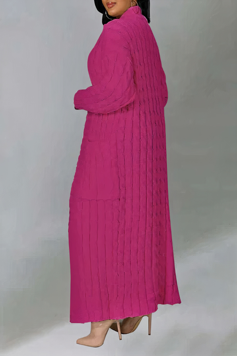 Gemütliche lange Strickjacke für Damen | Strick