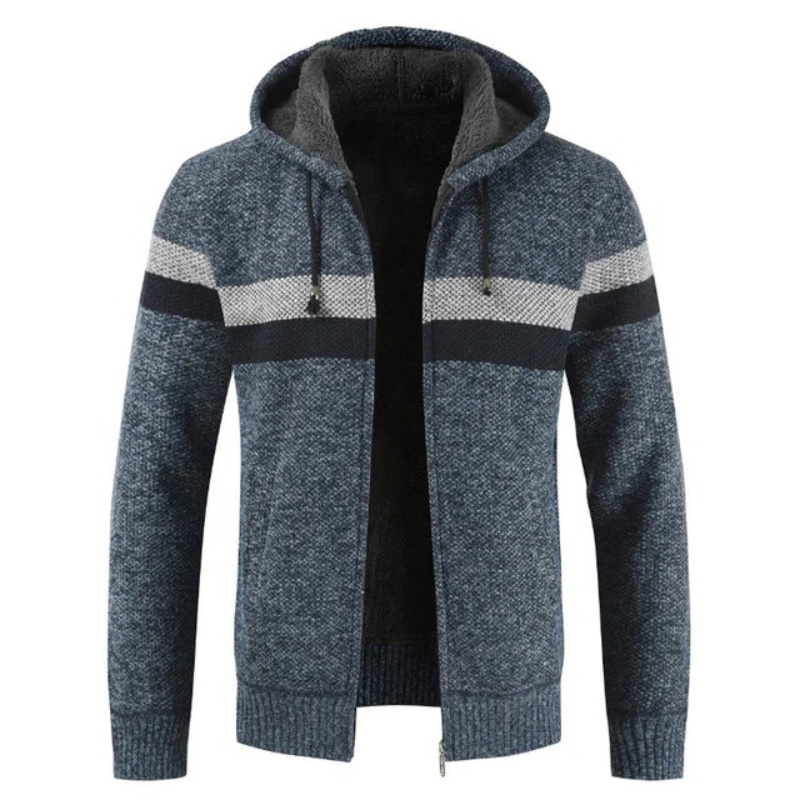 Gestreifter Kapuzenpullover für Herren, lässig und bequem für Freizeit und Alltag