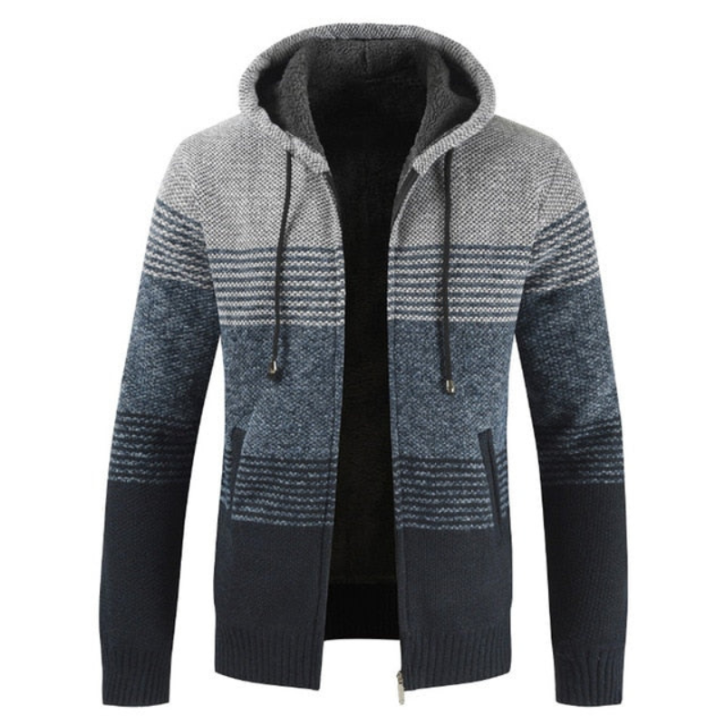 Gestreifter Kapuzenpullover für Herren, lässig und bequem für Freizeit und Alltag
