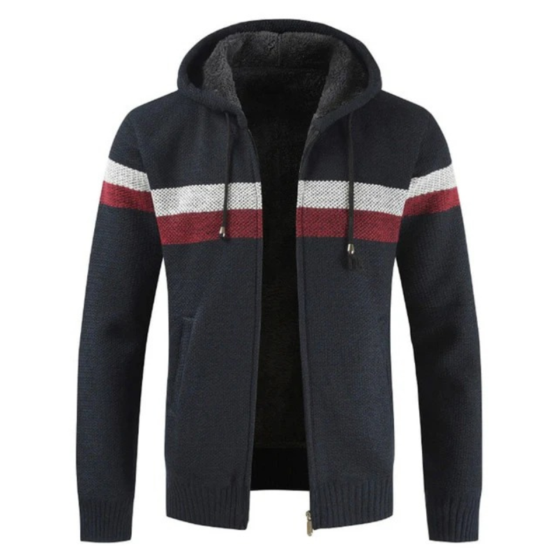 Gestreifter Kapuzenpullover für Herren, lässig und bequem für Freizeit und Alltag