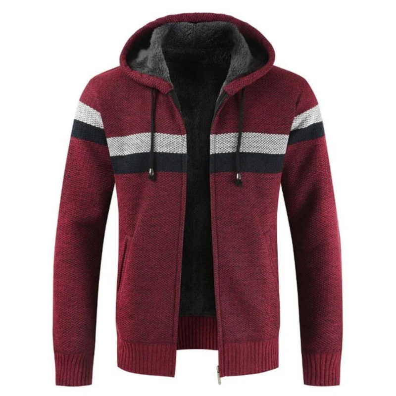 Gestreifter Kapuzenpullover für Herren, lässig und bequem für Freizeit und Alltag