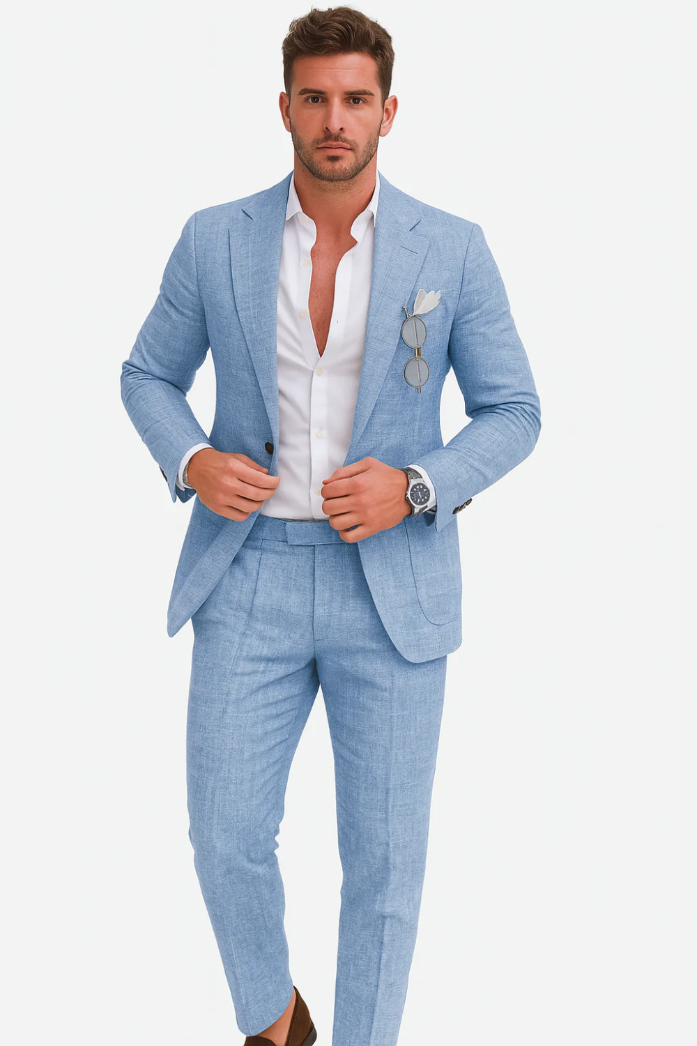  Herren 2-teiliges Anzug-Set für Hochzeitsgäste für elegante und festliche Anlässe