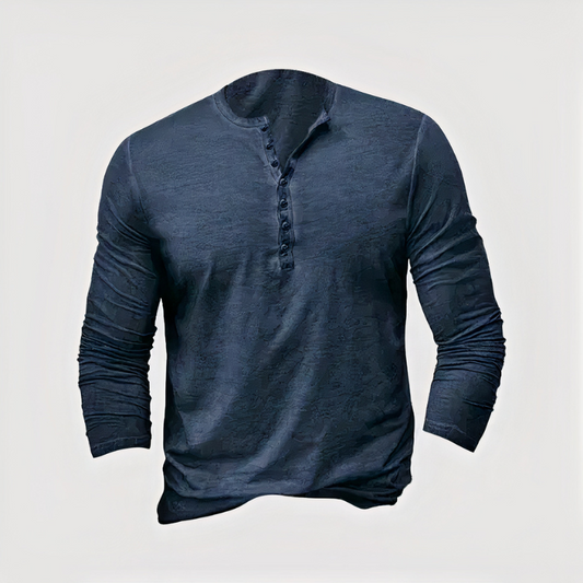 Elegantes Herren Langarmhemd mit atmungsaktivem Design für Alltag und Freizeit