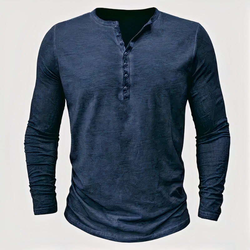 Elegantes Herren Langarmhemd mit atmungsaktivem Design für Alltag und Freizeit