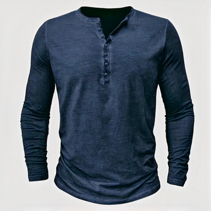 Elegantes Herren Langarmhemd mit atmungsaktivem Design für Alltag und Freizeit