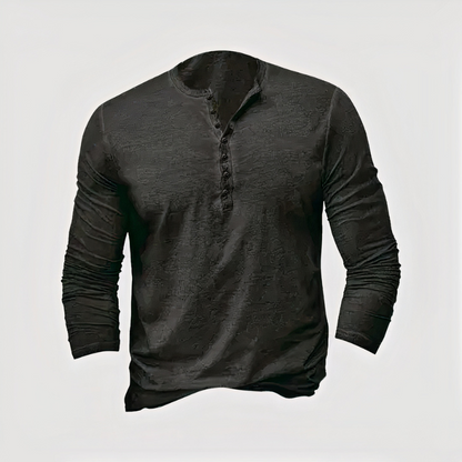 Elegantes Herren Langarmhemd mit atmungsaktivem Design für Alltag und Freizeit