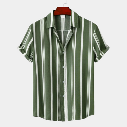 Herren bequemes gestreiftes Hemd mit lässiger Passform für moderne Outfits“

