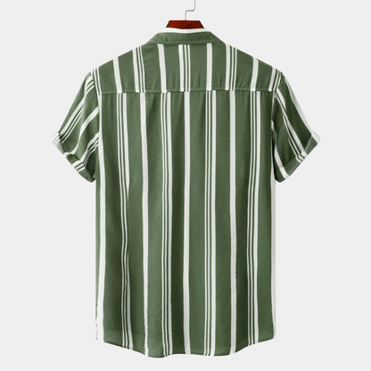 Herren bequemes gestreiftes Hemd mit lässiger Passform für moderne Outfits“


