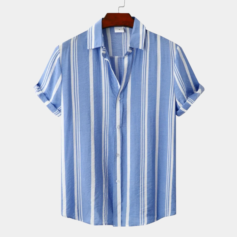 Herren bequemes gestreiftes Hemd mit lässiger Passform für moderne Outfits“

