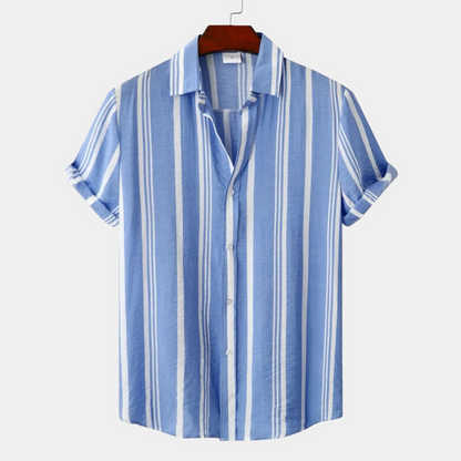 Herren bequemes gestreiftes Hemd mit lässiger Passform für moderne Outfits“

