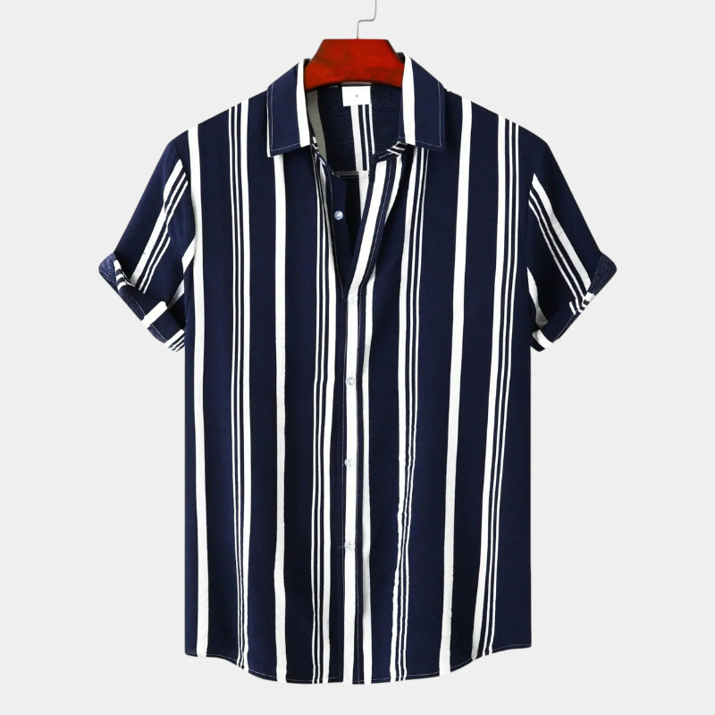 Herren bequemes gestreiftes Hemd mit lässiger Passform für moderne Outfits“

