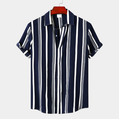 Herren bequemes gestreiftes Hemd mit lässiger Passform für moderne Outfits“

