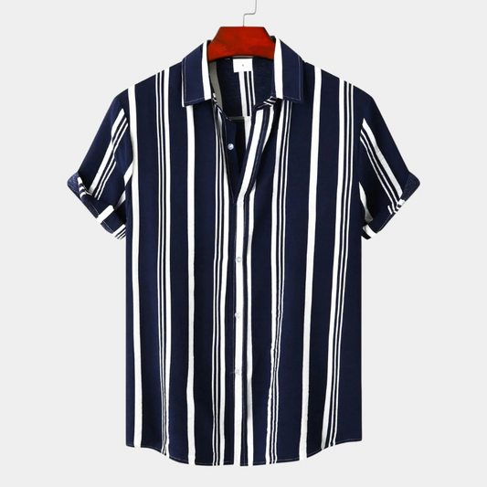 Herren bequemes gestreiftes Hemd mit lässiger Passform für moderne Outfits“

