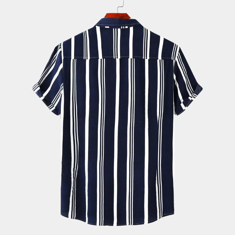 Herren bequemes gestreiftes Hemd mit lässiger Passform für moderne Outfits“

