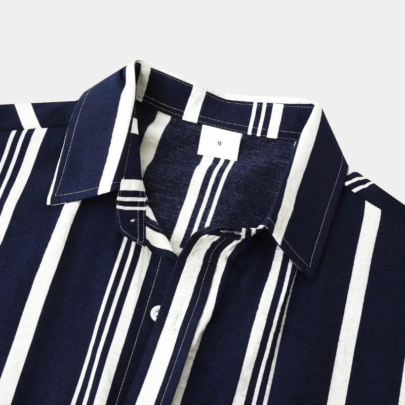 Herren bequemes gestreiftes Hemd mit lässiger Passform für moderne Outfits“

