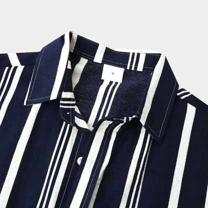 Herren bequemes gestreiftes Hemd mit lässiger Passform für moderne Outfits“


