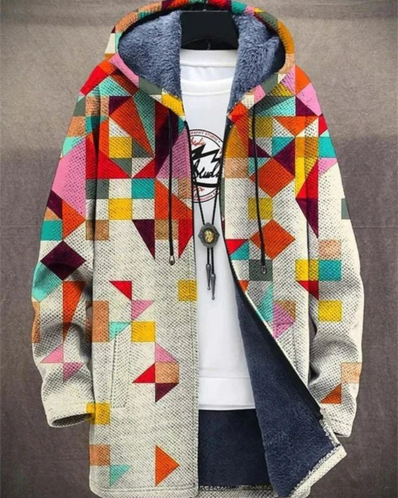 Herren bunter Kapuzenpullover mit modernem Design