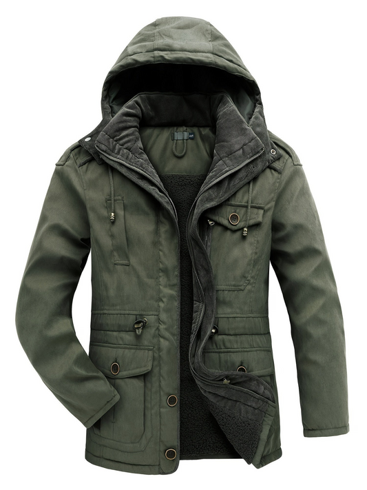 Herren dicke Outdoor-Winterjacke in modernem Design für kalte Tage und Outdoor-Aktivitäten

