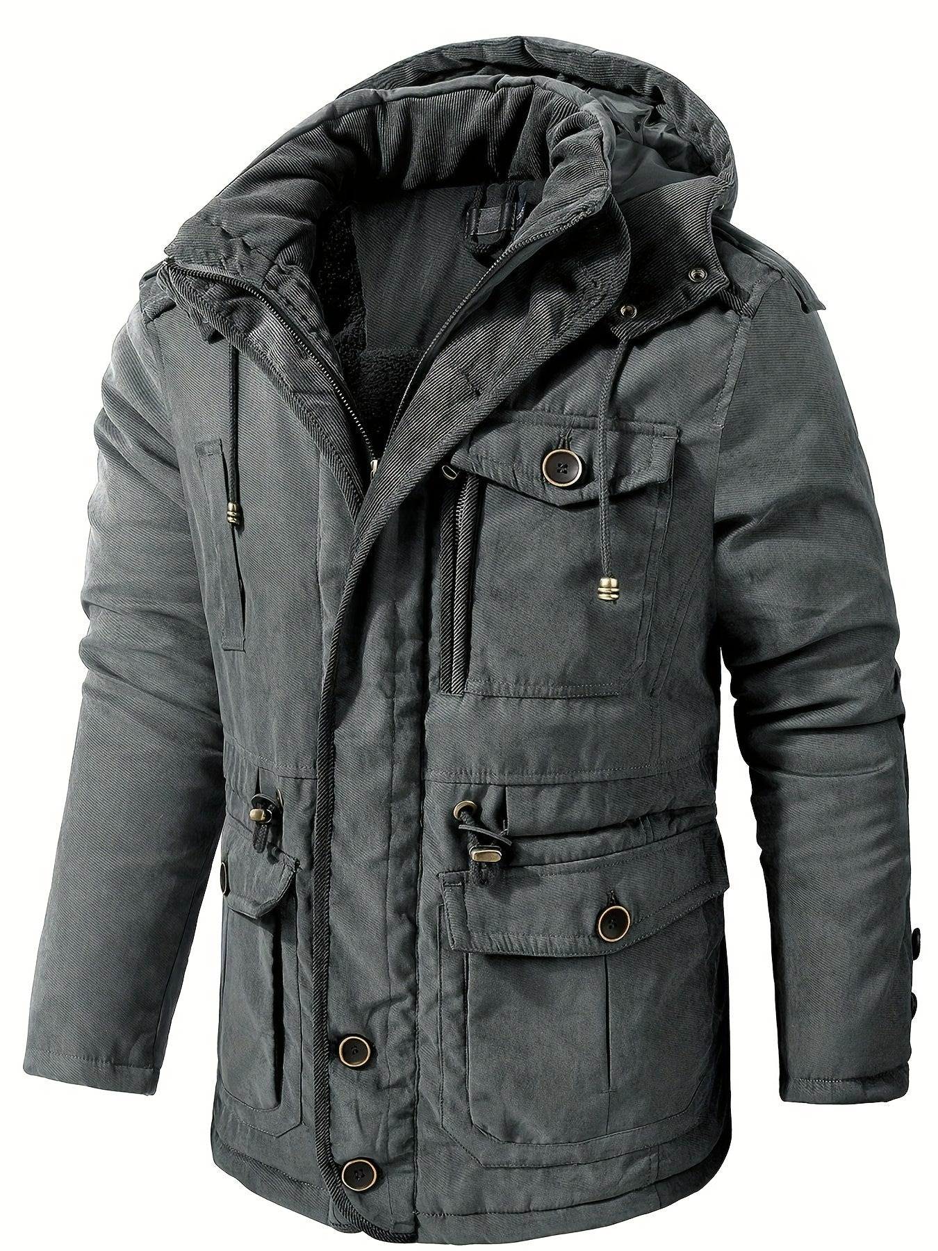 Herren dicke Outdoor-Winterjacke in modernem Design für kalte Tage und Outdoor-Aktivitäten

