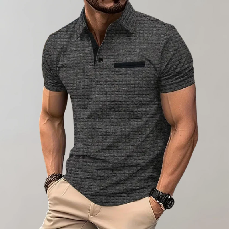 Herren edles Poloshirt mit klassischem Schnitt und dezenten Details