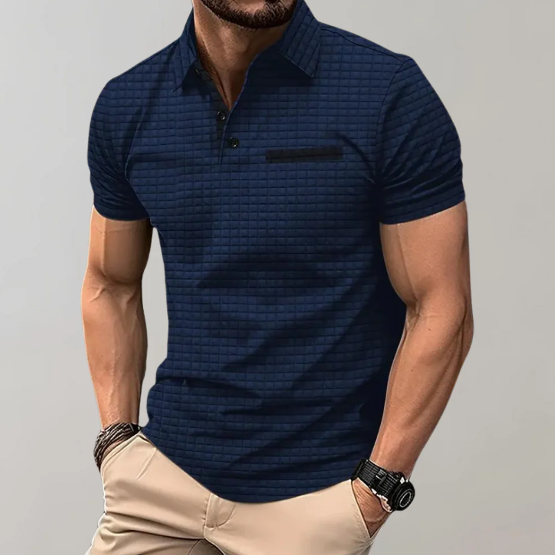Herren edles Poloshirt mit klassischem Schnitt und dezenten Details