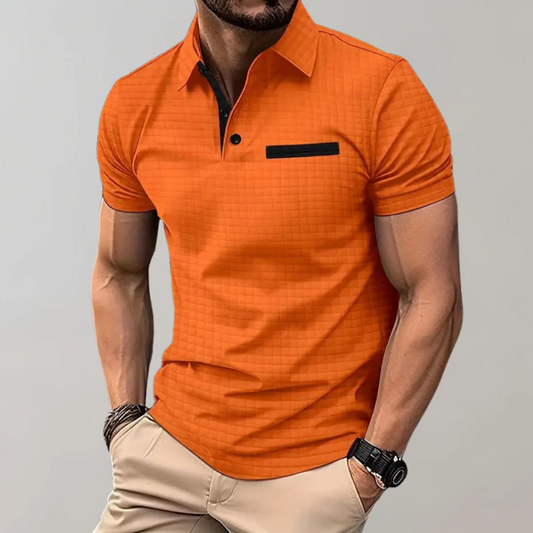 Herren edles Poloshirt mit klassischem Schnitt und dezenten Details