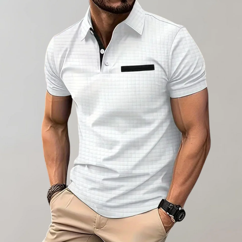Herren edles Poloshirt mit klassischem Schnitt und dezenten Details