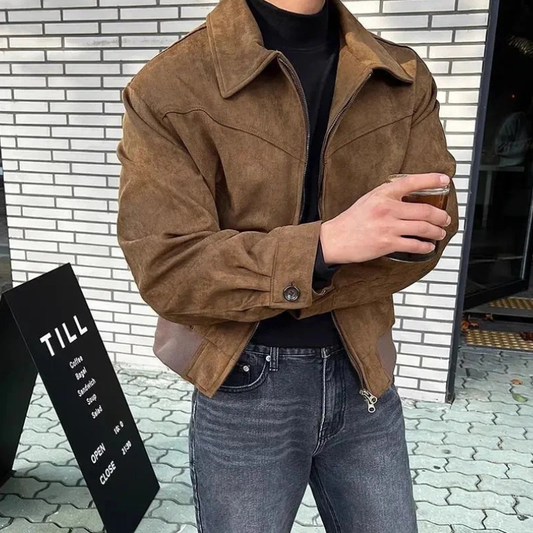Herren elegante Herbstjacke mit modernem Schnitt, ideal für stilvolle Auftritte im Herbst.