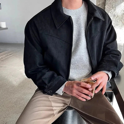 Herren elegante Herbstjacke mit modernem Schnitt, ideal für stilvolle Auftritte im Herbst.