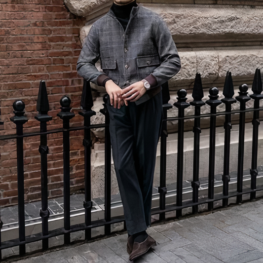 Herren elegante luxuriöse Vintage-Jacke mit klassischem Design für stilvolle und edle Outfits.