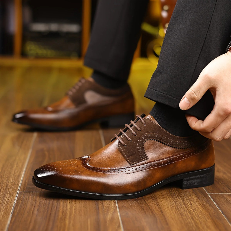 Herren elegante Oxford-Anzugschuhe mit klassischem Design für formelle Anlässe